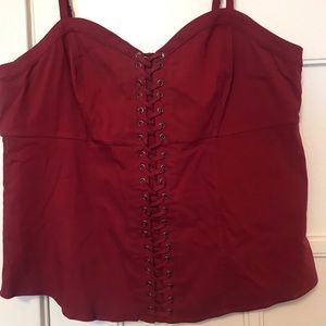 Red corset top
